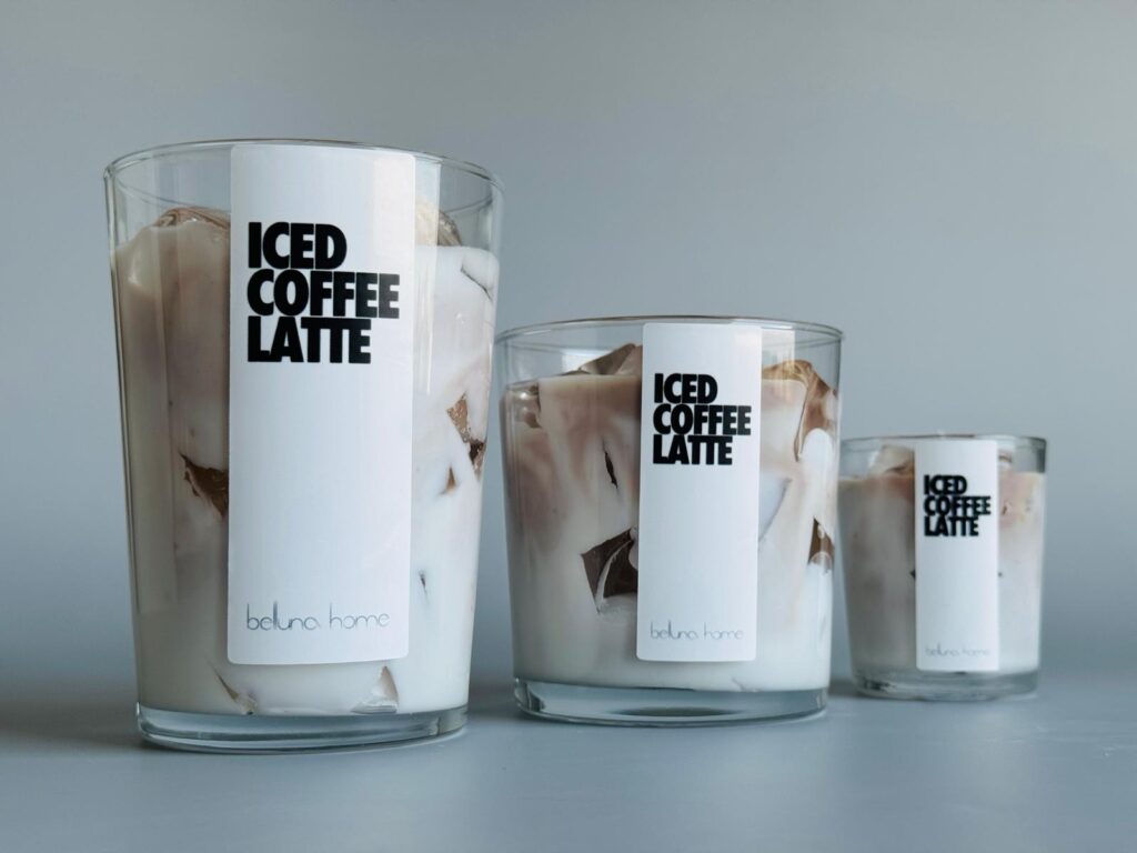 iced coffee candle bougie