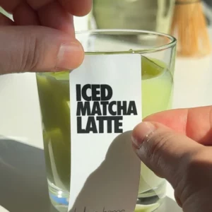 Matcha Kerze Etikette