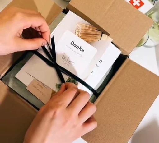 handgemachte Kerzen Schweiz Verpackung Geschenk Belluna Home