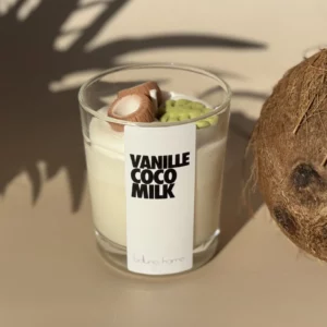 Sommer Kerze Kokos und Vanille im Glas handgemacht in der Schweiz