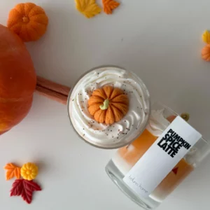 Pumpkin Spice Latte Kerze | Handgemachte Herbst Duftkerze aus der Schweiz – Bild 3