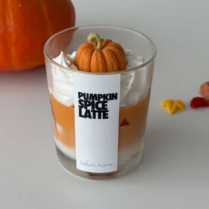 pumpkin spice latte kerze handgemacht in der schweiz